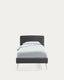 Housse pour lit Dyla noire pour matelas de 90 x 190 cm
