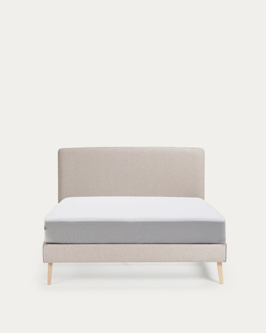 Housse pour lit Dyla beige pour matelas de 150 x 190 cm