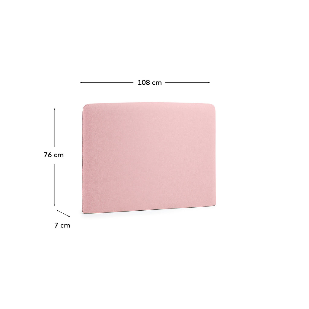 Housse de tête de lit Dyla rose pour lit jusqu’à 90 cm