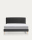 Housse pour lit Dyla noire pour matelas de 160 x 200 cm