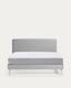 Housse pour lit Dyla grise pour matelas de 160 x 200 cm