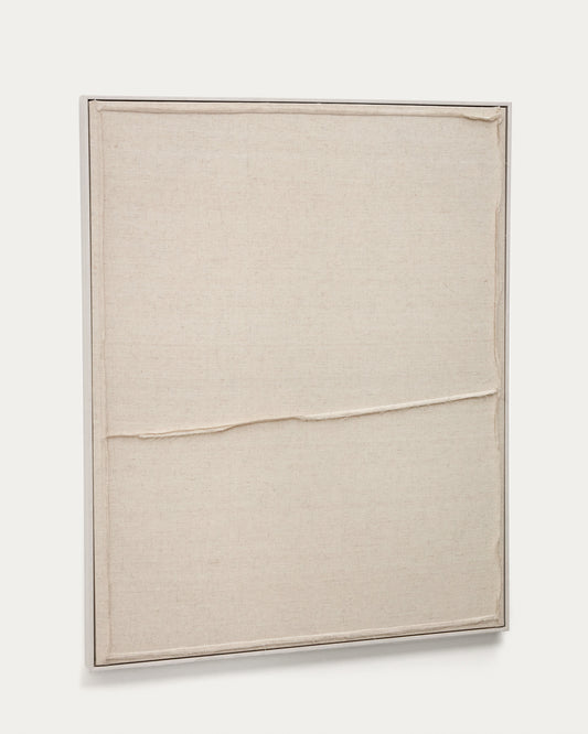 Cadre Maha blanc avec ligne horizontale 82 x 102 cm