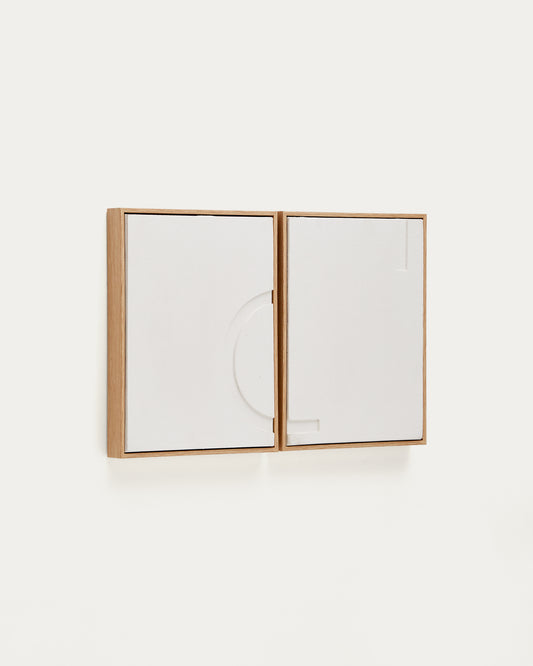 Ensemble Sefri de 2 tableaux blancs 30 x 40 cm