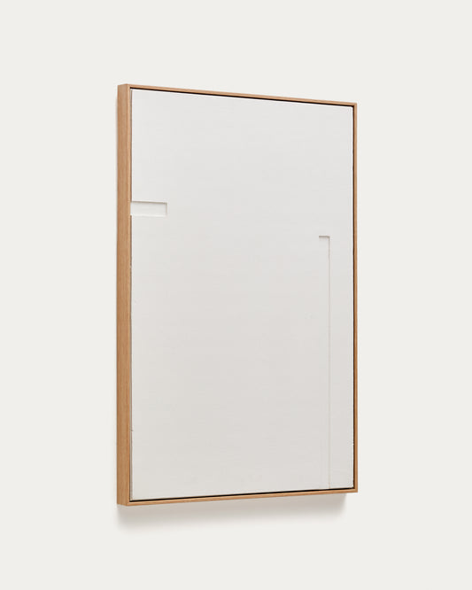 Tableau Sefri avec formes géométriques droites blanc 60 x 90 cm