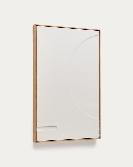 Tableau Sefri avec formes géométriques circulaires blanc 60 x 90 cm
