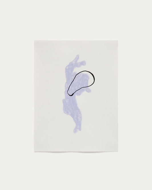 Papier bleu inca et blanc 29,8 x 39,8 cm