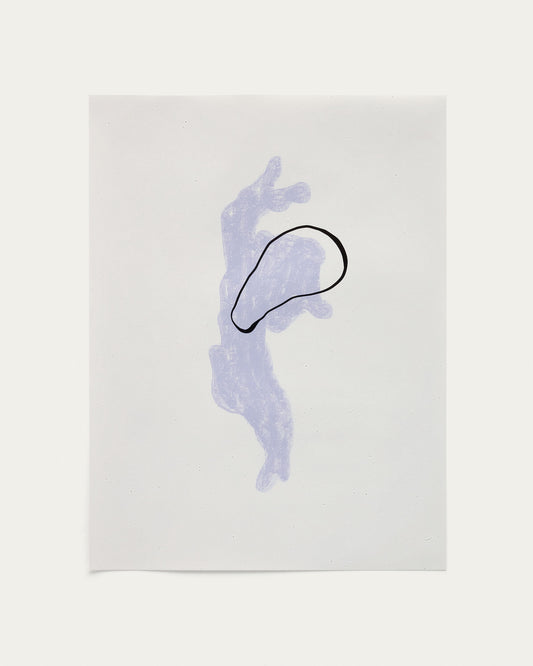 Papier bleu inca et blanc 42 x 56 cm