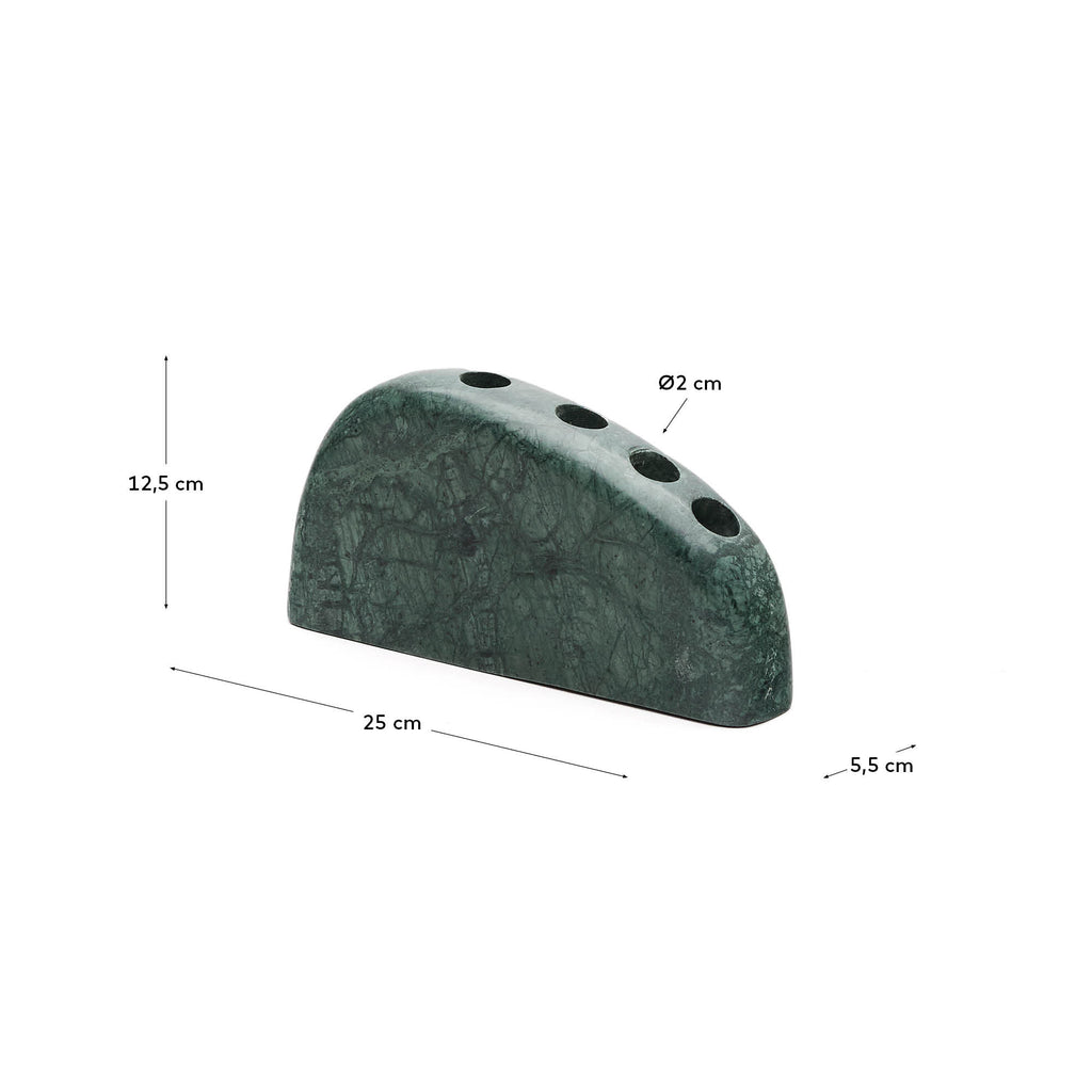 Grand chandelier Signe en marbre vert 10 cm