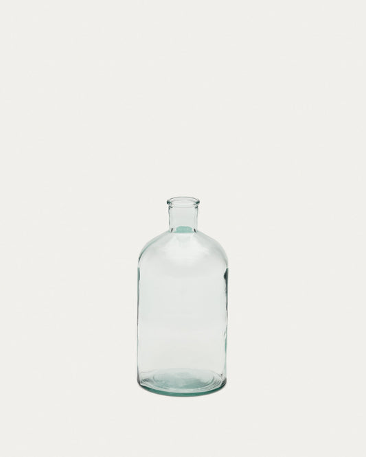 Vase Brenna en verre transparent 100% recyclé 28 cm