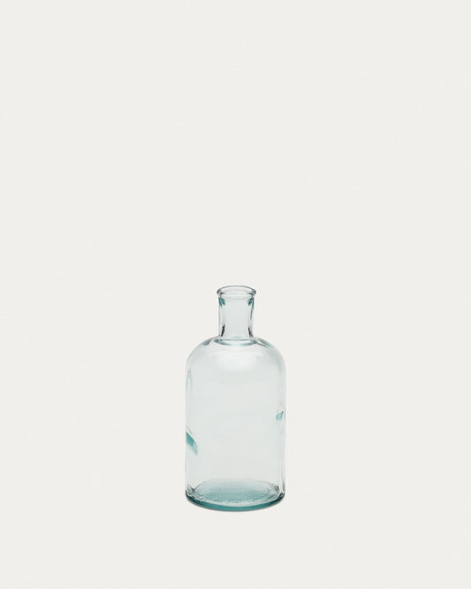 Vase Brenna en verre transparent 100% recyclé 19 cm