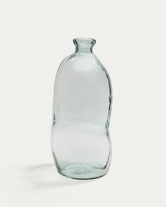 Vase Brenna en verre transparent 100% recyclé 73 cm
