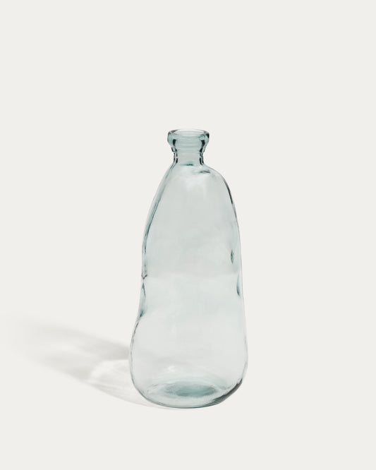 Vase Brenna en verre transparent 100% recyclé 51 cm