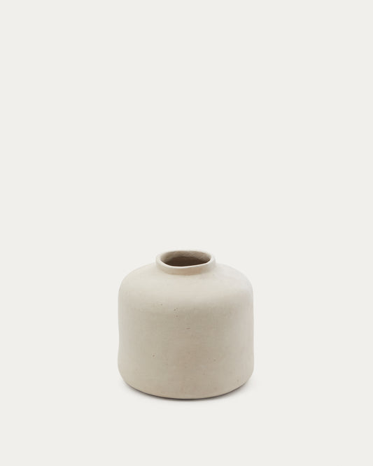 Vase Serina en papier mâché blanc 27 cm