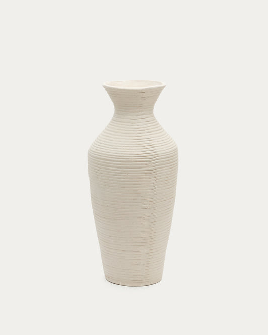 Vase Pria en papier mâché blanc 72 cm