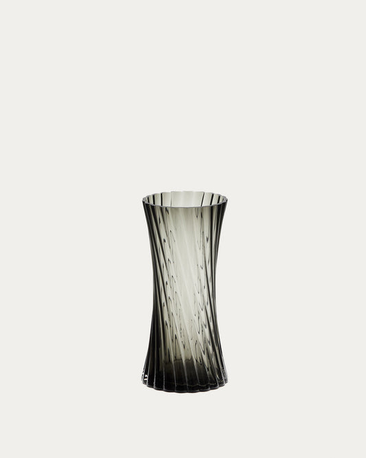 Vase Arep en verre gris 28 cm