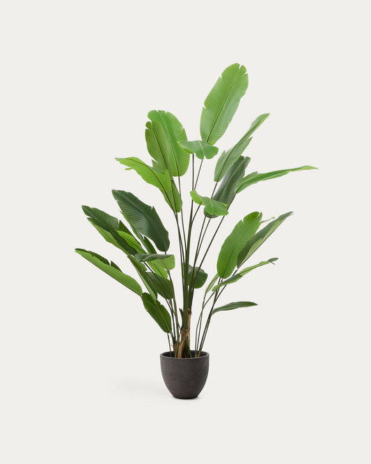 Bananier artificiel avec pot noir 210 cm