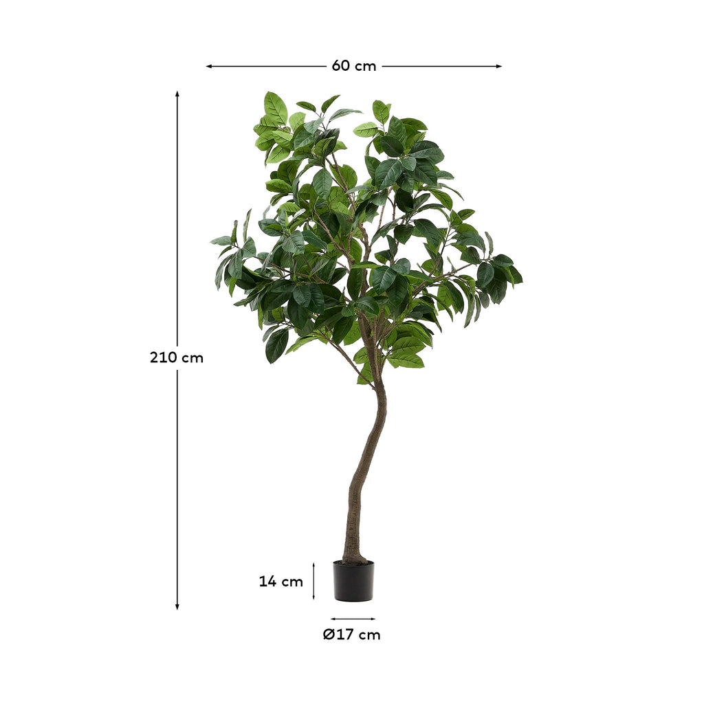 Ficus artificiel avec pot noir 210 cm