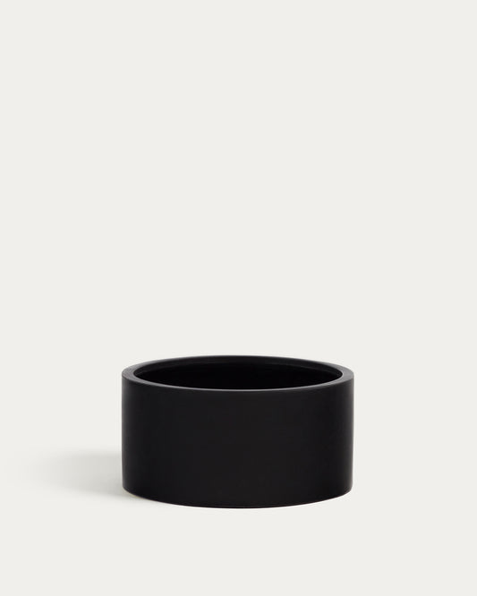 Cache-pot Aiguablava en ciment noir Ø 62 cm