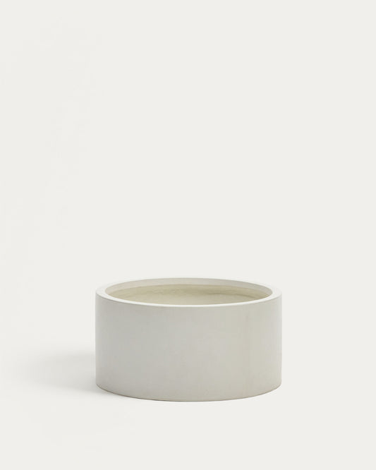 Cache-pot Aiguablava en ciment blanc Ø 62 cm