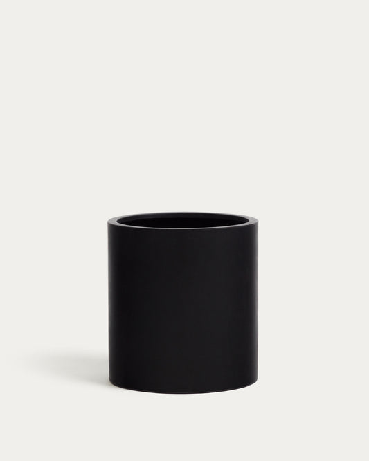 Cache-pot Aiguablava en ciment noir Ø 52 cm