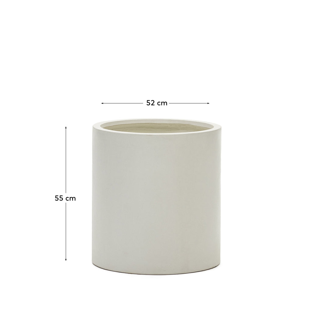 Cache-pot Aiguablava en ciment blanc Ø 52 cm