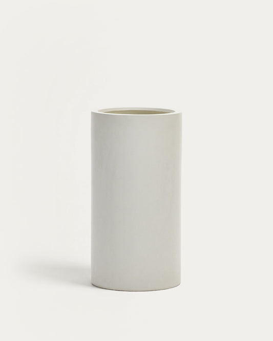 Cache-pot Aiguablava en ciment blanc Ø 42 cm