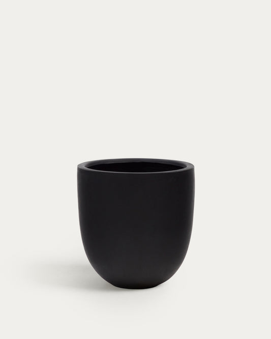 Cache-pot Aiguablava en ciment noir Ø 56 cm