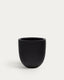 Cache-pot Aiguablava en ciment noir Ø 56 cm