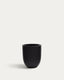 Cache-pot Aiguablava en ciment noir Ø 39 cm