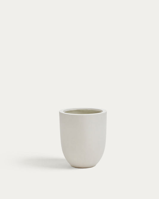 Cache-pot Aiguablava en ciment blanc Ø 39 cm