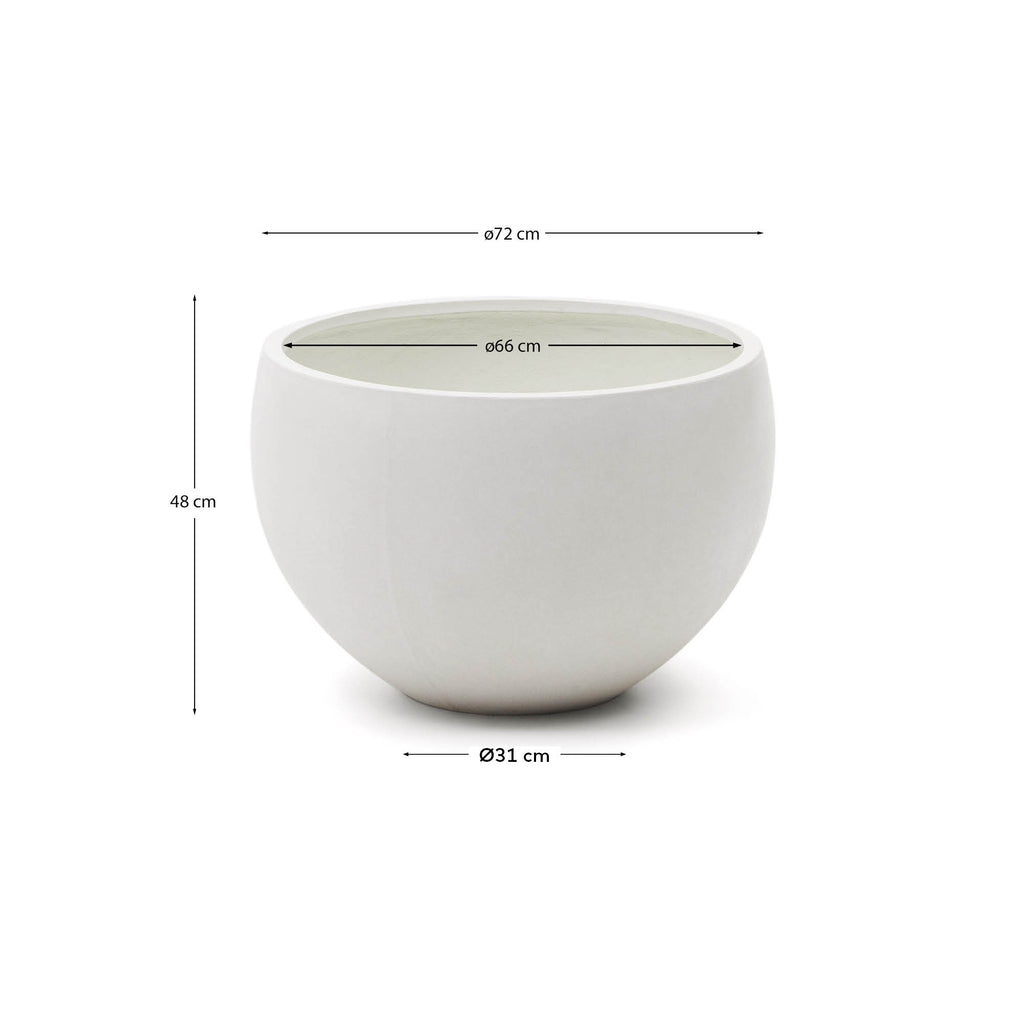 Pot de fleurs Grau en ciment blanc Ø 72 cm