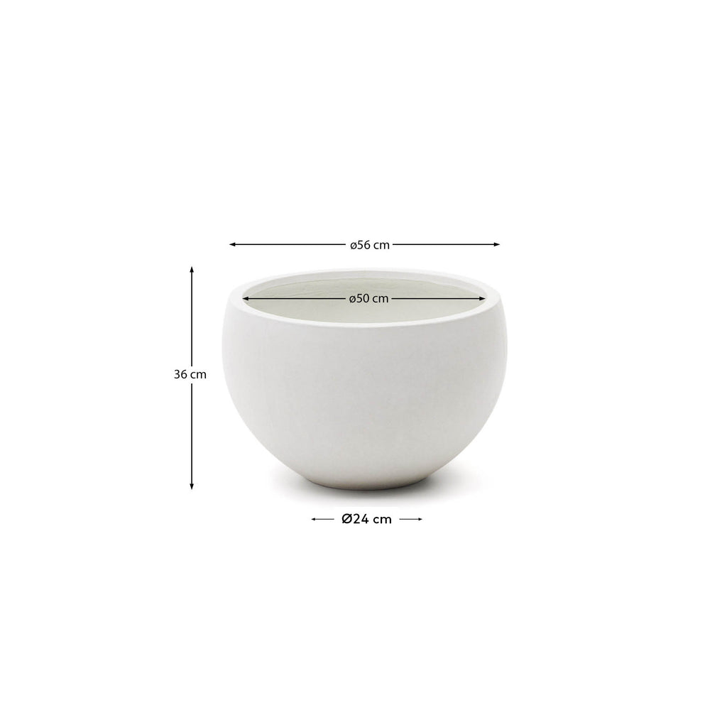 Pot de fleurs Grau en ciment blanc Ø 56 cm