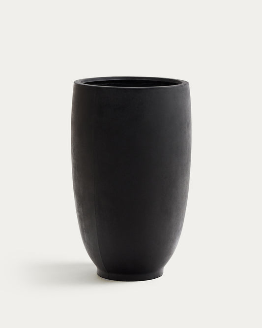 Pot de fleurs Aiguablava en ciment noir Ø 75 cm