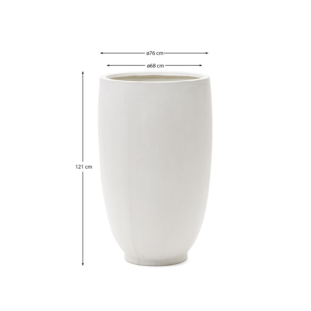 Pot de fleurs Aiguablava en ciment blanc Ø 75 cm