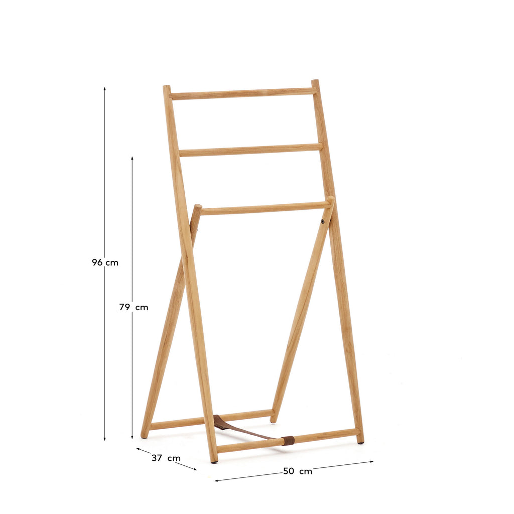 Porte-serviettes Kenta en bois de teck 50 x 95 cm