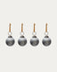 Set de 4 boules de Noël Blama en verre recyclé argenté Ø 6 cm