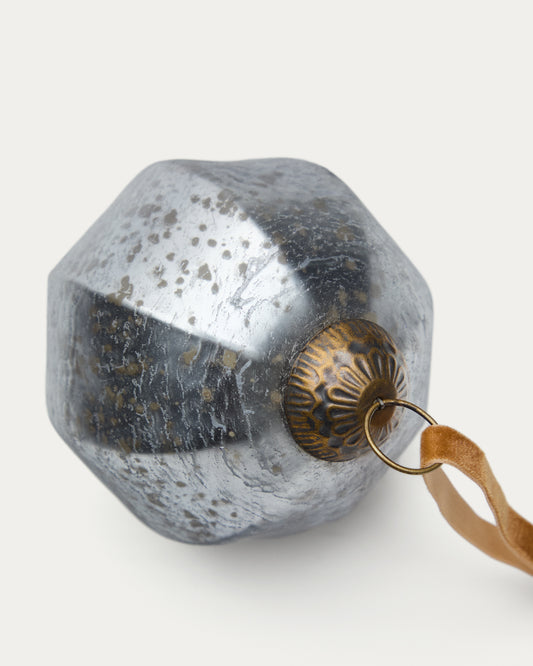 Set de 2 boules de Noël Blama en verre recyclé argenté Ø 10 cm
