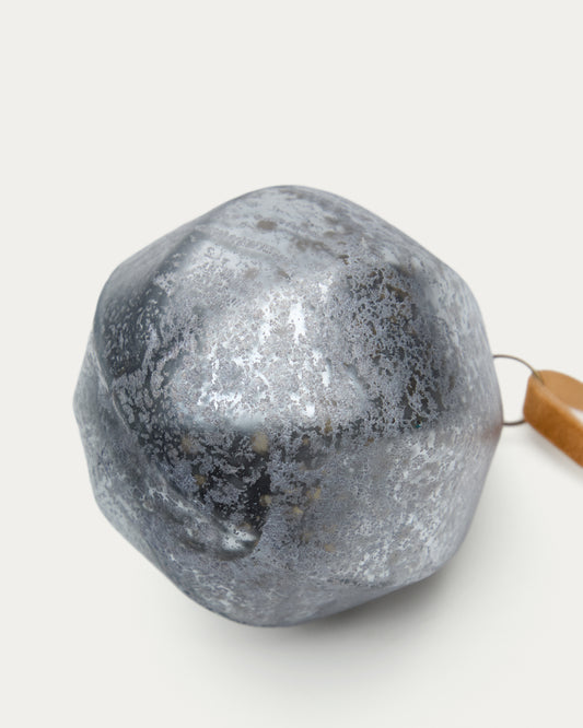 Set de 2 boules de Noël Blama en verre recyclé argenté Ø 10 cm