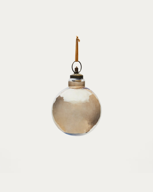 Boule de Noël Piril en verre recyclé marron Ø 15 cm