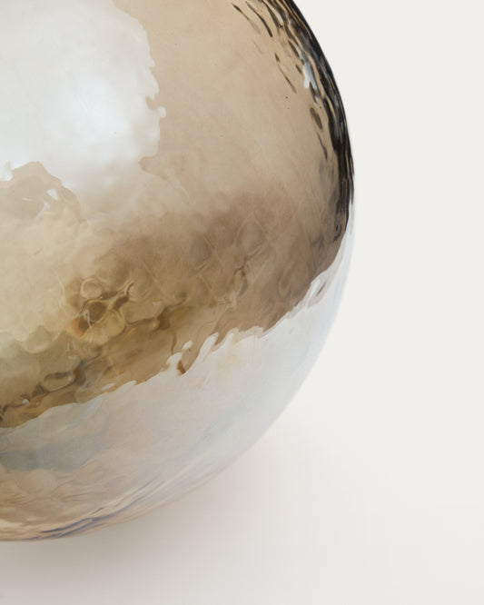 Boule de Noël Piril en verre recyclé marron Ø 25 cm