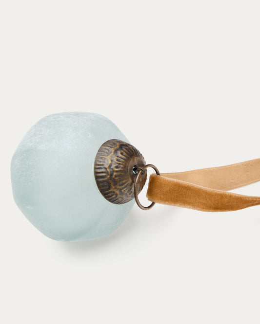 Set de 4 boules de Noël Talve en verre recyclé blanc Ø 6 cm