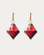 Set de 2 pièces de décoration à suspendre Argin en verre recyclé rouge 10 cm