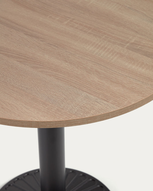 Plateau rond pour table Tiaret en mélamine finition bois naturel Ø 70 cm