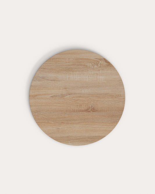 Plateau rond pour table Tiaret en mélamine finition bois naturel Ø 70 cm