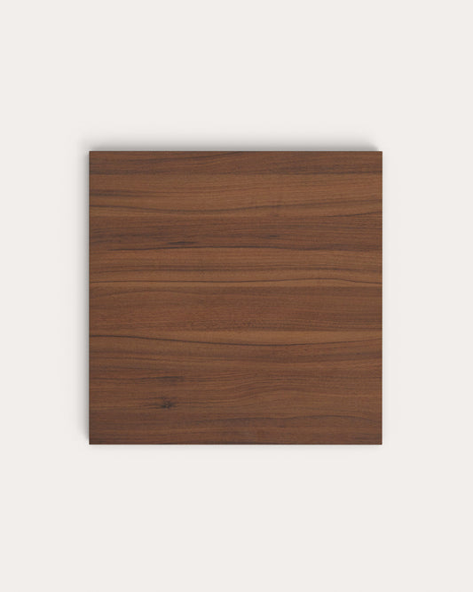 Plateau pour table Tiaret en mélamine finition noyer 70 x 70 cm