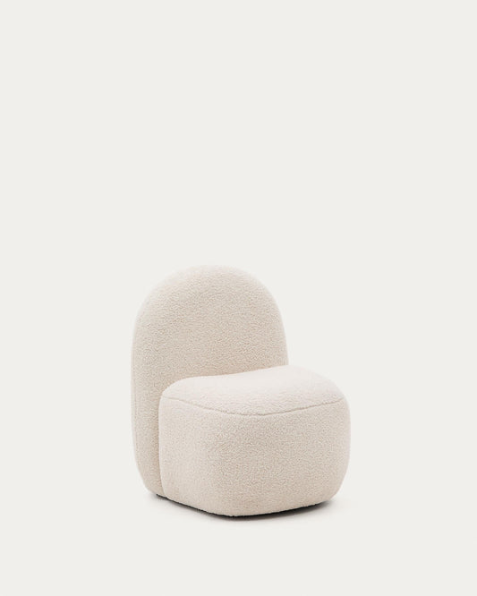 Fauteuil pour enfant Bucky en tissu bouclette blanc FSC 100%