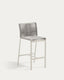 Tabouret d'extérieur Culip en corde et aluminium blanc 65 cm