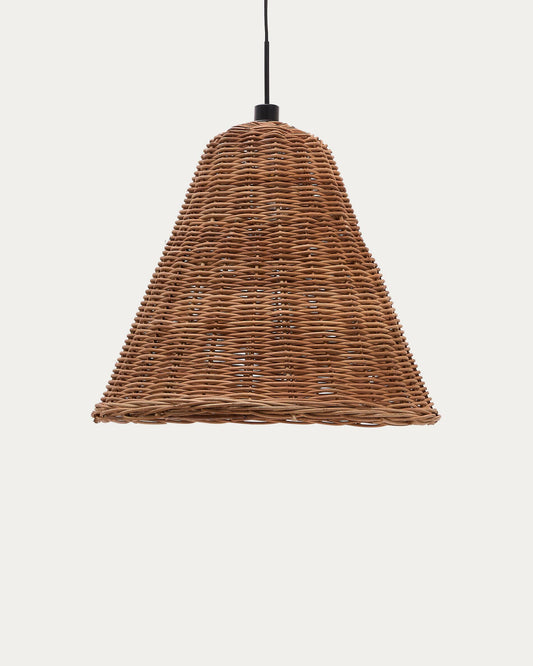Abat-jour Calvia pour suspension en rotin, finition naturelle Ø 60 cm