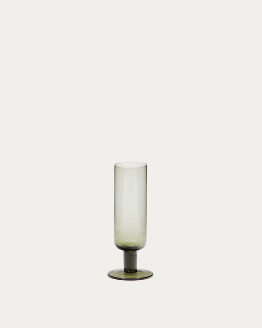 Verre à vin Sauky de forme allongée en verre vert 19 cl