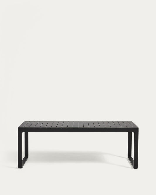 Table extensible d'extérieur Galdana en aluminium, finition gris foncé 220 (340) x 100 cm